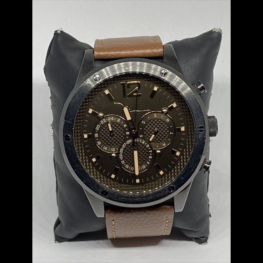 Marc Anthony FMDMA174 Men's Brown Leather Analog Dial Quartz Wrist Watch EY570